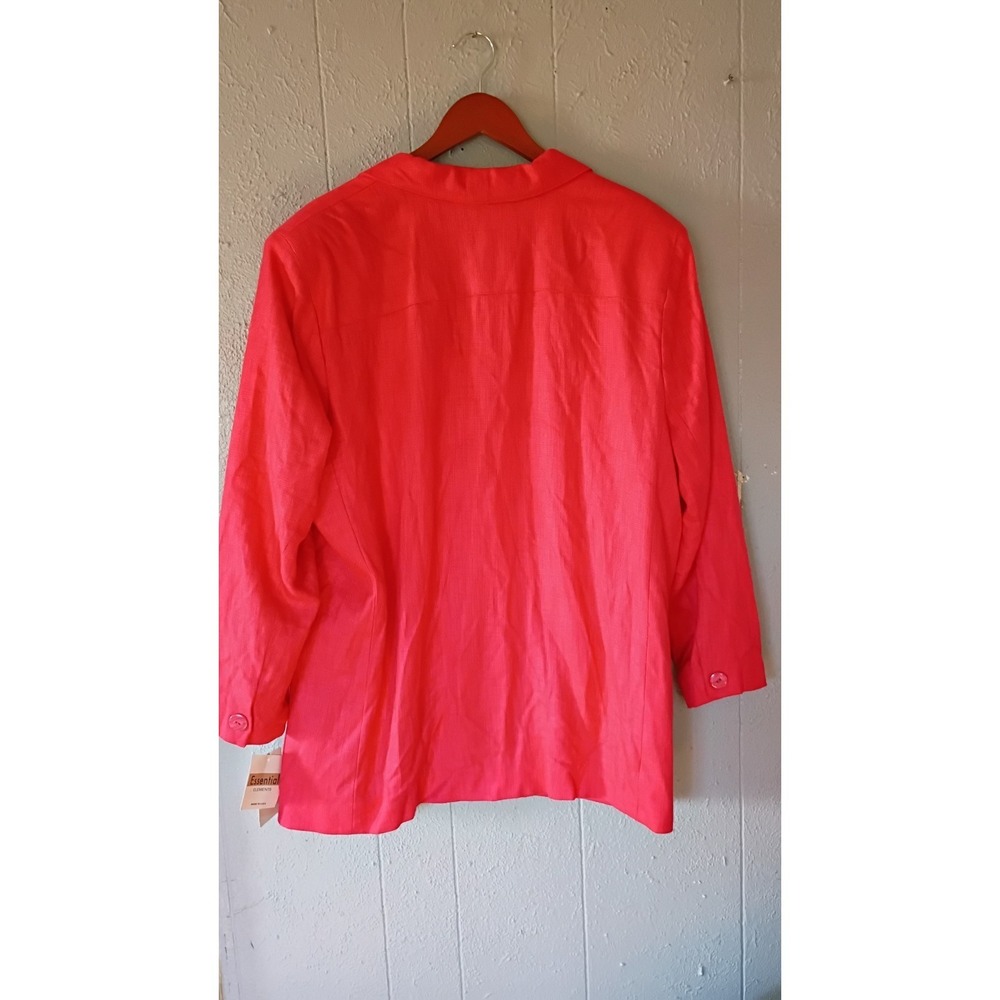 Women's Coral Blazer XL NWT Essentials  Jacket Summer Spring Workwear Buisness - Picture 2 of 4